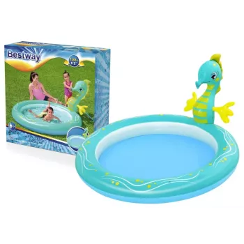 Bestway 53114 Inflatable Aquarium Water Play Center with Slide, 239 x 206 x 86 cm