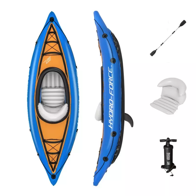 Bestway Hydro-Force Kayak 275 x 81 cm Inflatable Kayak with Aluminum Paddle and Hand Pump