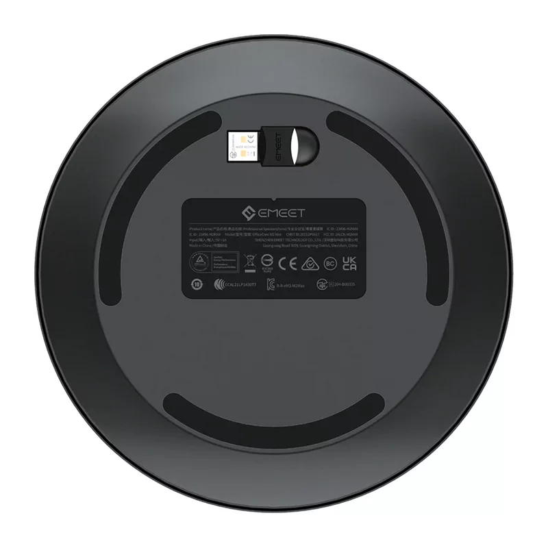EMEET OfficeCore M2 Max konverentsikõlar - 8-mikrofoniga massiiv, 360° vastuvõtt, USB-C/Bluetooth 5.0, 24h aku, daisy chain