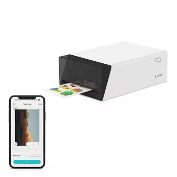 Liene Pix Cut 2-in-1 kaasaskantav fotoprinter – ZINK-tehnoloogia, Bluetooth 5.0, sisseehitatud lõikur, kleebiseprindid