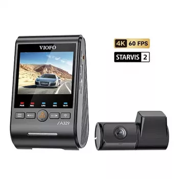 VIOFO A329S-2CH kahe kanaliga 4K+2K sõidukaamera GPS-i ja Wi-Fi-ga