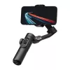 AOCHUAN XE Standard Gimbal (Must) - 3-teljeline nutitelefoni stabilisaator Bluetooth 5.0, 2600mAh aku, kokkupandav disain