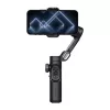 AOCHUAN XE Standard Gimbal (Must) - 3-teljeline nutitelefoni stabilisaator Bluetooth 5.0, 2600mAh aku, kokkupandav disain