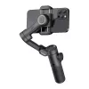 AOCHUAN XE Standard Gimbal (Must) - 3-teljeline nutitelefoni stabilisaator Bluetooth 5.0, 2600mAh aku, kokkupandav disain