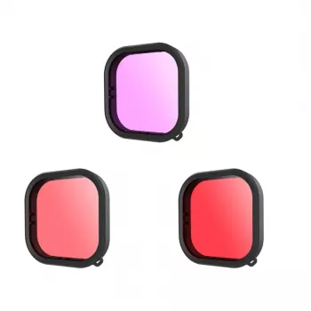 TELESIN Lens Waterproof Filter Set for GoPro Hero 9 / Hero 10 / Hero 11 / Hero 12 (GP-FLT-904)
