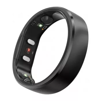 RingConn Smart Ring Gen2 naistele ja meestele – une- ja treeningujälgimise kantav seade – südame löögisagedus – matt must, suurus 8