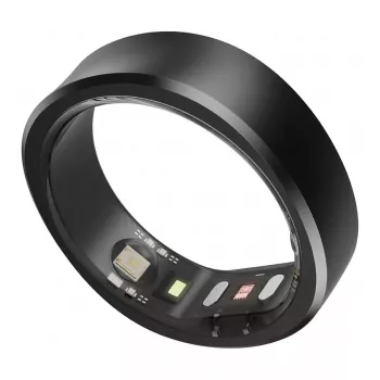 RingConn Smart Ring Gen2 naistele ja meestele - une- ja treeningujälgimise kantav seade - pulss - matt must suurus 9