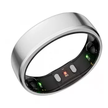 RingConn Smart Ring Gen2 naistele ja meestele - une- ja treeningujälgimise kantav seade - südame löögisagedus - Future Silver suurus 10