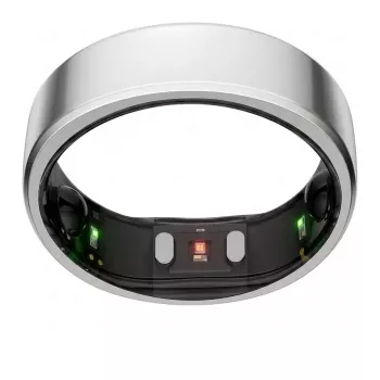 RingConn Smart Ring Gen2 naistele ja meestele - une- ja treeningujälgimise kantav seade - südame löögisagedus - Future Silver suurus 12