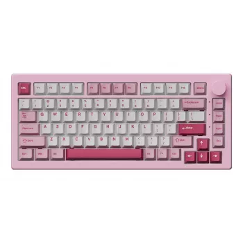 AKKO 5075 V3 mehaaniline klaviatuur 75% 82-klahviga mitmerežiimiline traadita/Bluetooth/USB-C kuumvahetatav PBT ASA RGB gasket mount must ja tsüaan