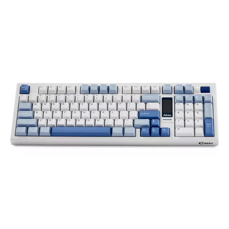 AKKO 5098B Glacier 98-Key Tri-Mode Mechanical Keyboard (White/Blue/Grey)