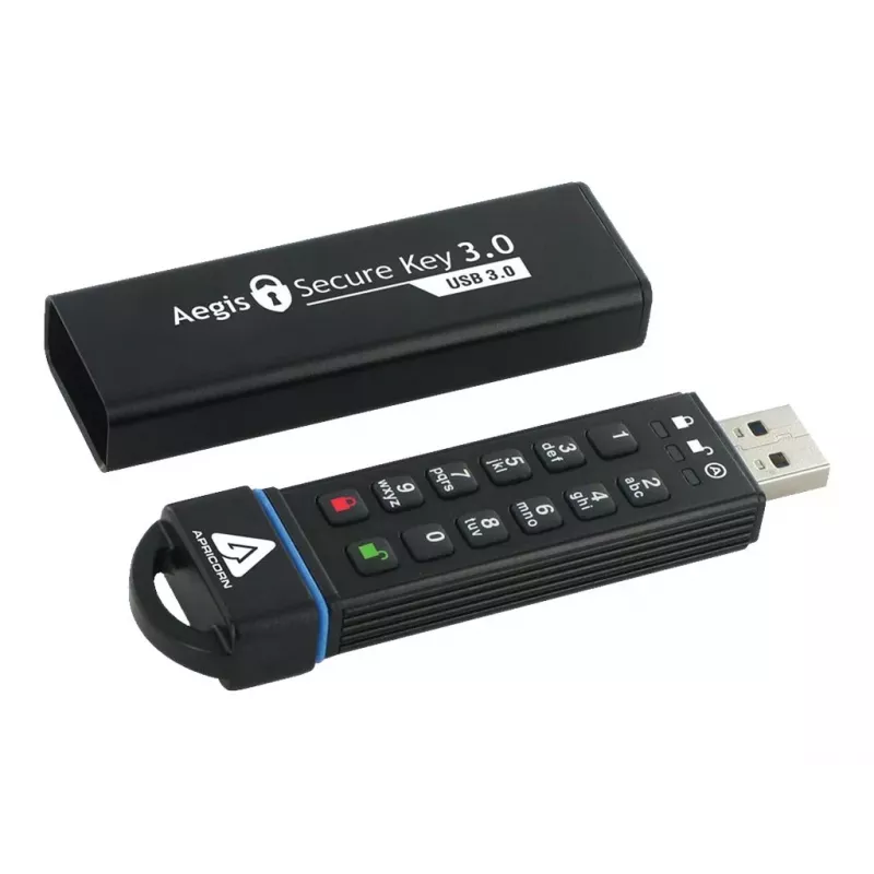 Apricorn Aegis Secure Key 3.0 16GB USB 3.0 Flash Drive - FIPS 140-2 Level 3 Validated, Hardware Encrypted