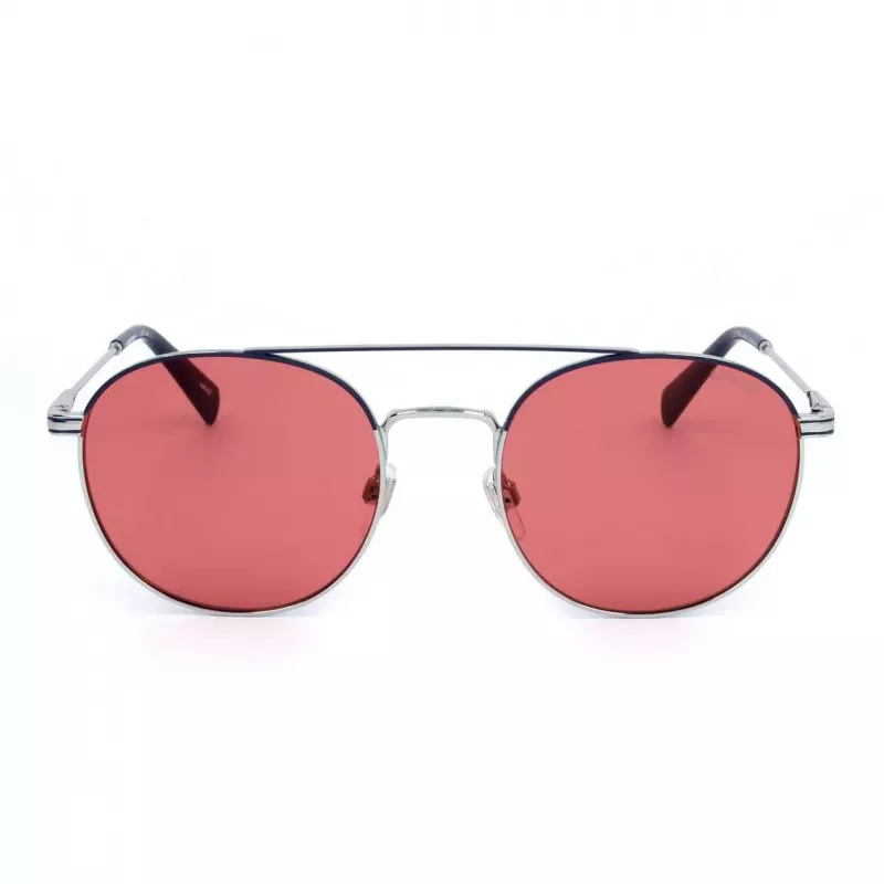 LEVI'S LV-1013-S-010 Unisex Ristkülikukujulised Päikeseprillid - Must Raam Hallid Läätsed 54mm