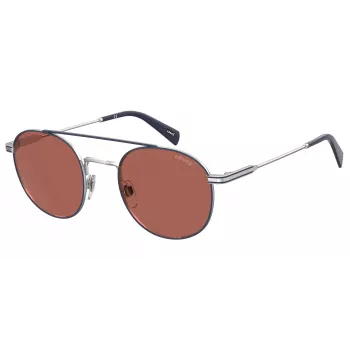 LEVI'S LV-1013-S-010 Unisex Ristkülikukujulised Päikeseprillid - Must Raam Hallid Läätsed 54mm