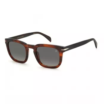 DAVID BECKHAM DB-7076-S-EX4 Päikeseprillid Meeste Ristkülikukujuline Atsetaatraam Hall Lääts 50/23/145 mm