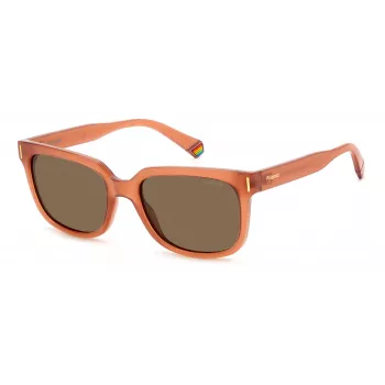 POLAROID PLD6191S733 Unisex Ristkülikukujulised Päikeseprillid - Must Raam, Hall Polariseeritud Lääts 54mm