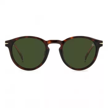 DAVID BECKHAM DB-1111-S-086 Unisex Päikeseprillid Havana Kilpkonnatsetaatraamiga Hallid Polükarbonaat Läätsed 52mm