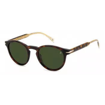 DAVID BECKHAM DB-1111-S-086 Unisex Päikeseprillid Havana Kilpkonnatsetaatraamiga Hallid Polükarbonaat Läätsed 52mm