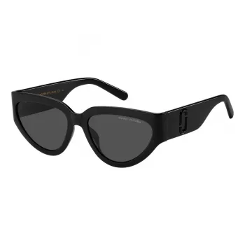 THE MARC JACOBS MARC645S807 Naiste Päikeseprillid - Must atsetaatraam, Hallid polükarbonaat läätsed, UV400 kaitse