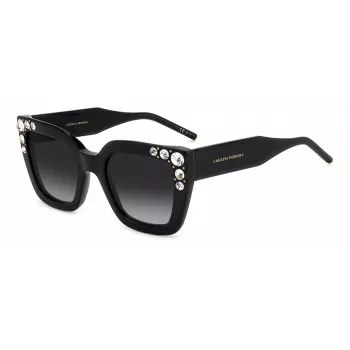 CAROLINA HERRERA HER0130S807 Naiste liblikapäikeseprillid, läikiv must hall 52mm