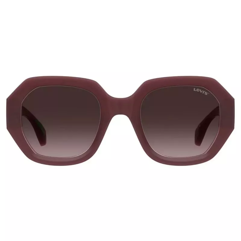 LEVI'S LV-1066-S-LHF Naiste ristkülikukujulised päikeseprillid Havana pruun gradient 51mm