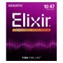 Elixir 16002 NANOWEB Phosphor Bronze Extra Light akustilise kitarri keelpillid (10-47)