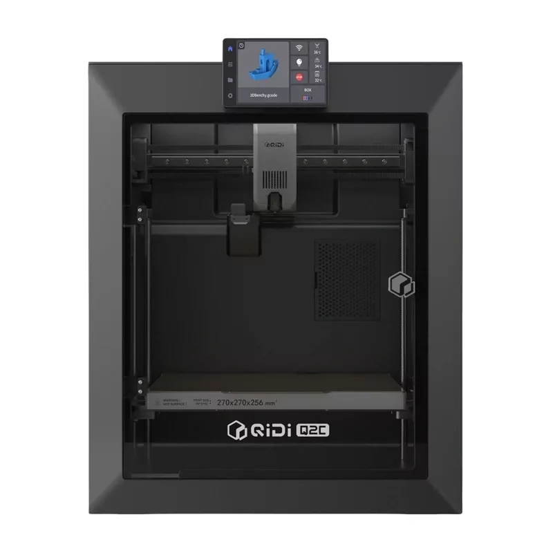QIDI Q2C 3D Printer - Täielikult suletud FDM-printer 200x200x200 mm ehitusmahuga, otsaajamiga ekstruuder, PEI magnetiline ehitusplaat, Wi-Fi ja puuteekraan