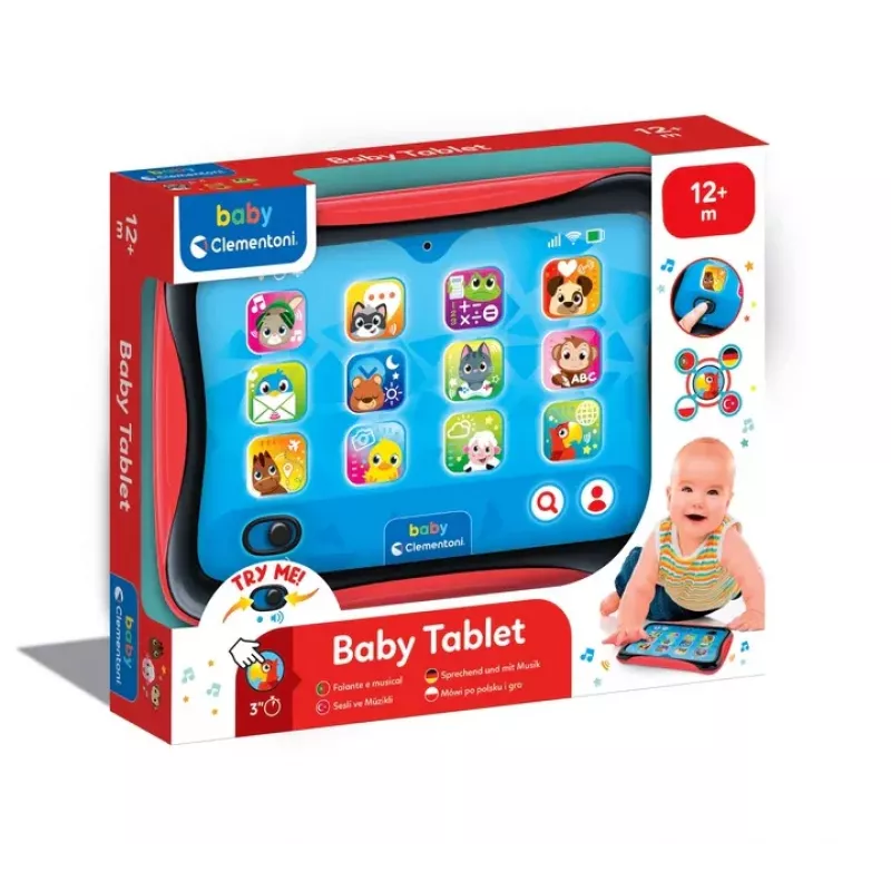 Clementoni Children's Talking Tablet 17535 - Hariv elektrooniline mänguasi väikelastele alates 12. elukuust