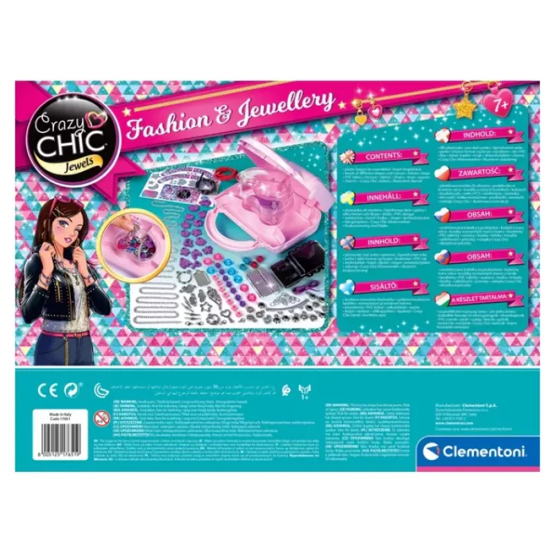 Crazy Chic DIY komplekt: Crazy käekott helmeste ja käevõrudega Clementoni 17651