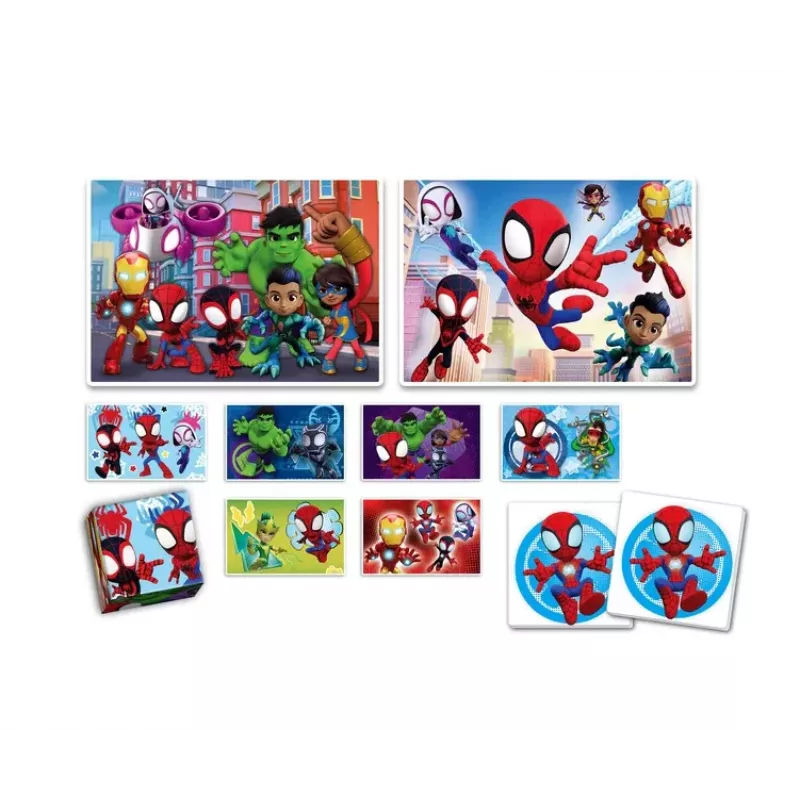 Clementoni Marvel Spidey Educational Set Puzzle, Memo & Blocks 18295