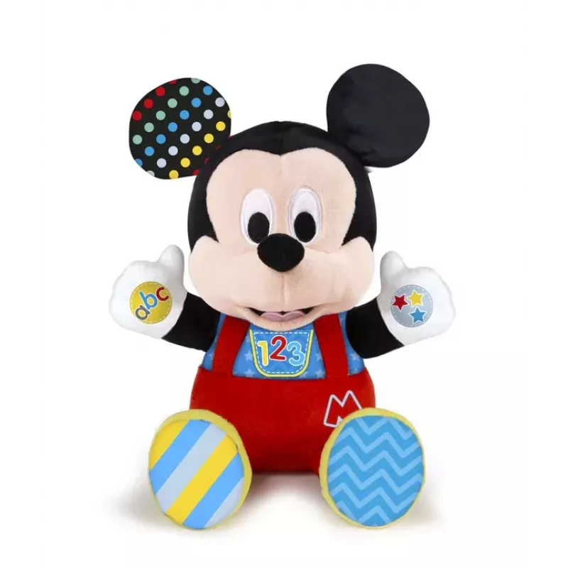 Clementoni Disney Baby Mickey Mouse interaktiivne plüüsist mänguasi, õpetab ja kallistab, poola keel 50131