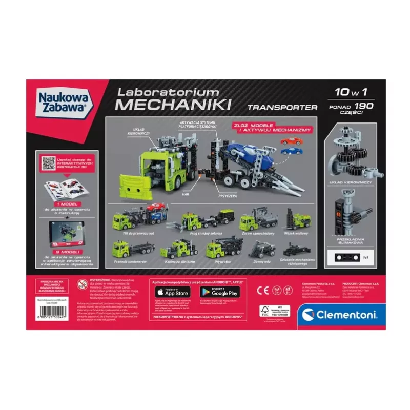 Clementoni Scientific Fun Mechanics Laboratory Transporter 50249