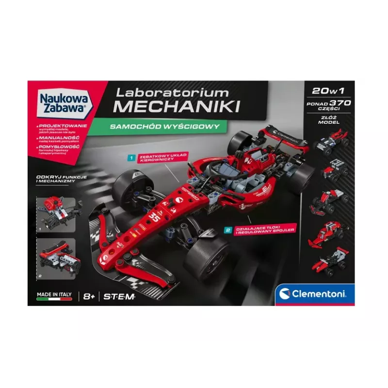 Science & Play – Mechanics Laboratory Racing Car Polish Version Clementoni 50403
