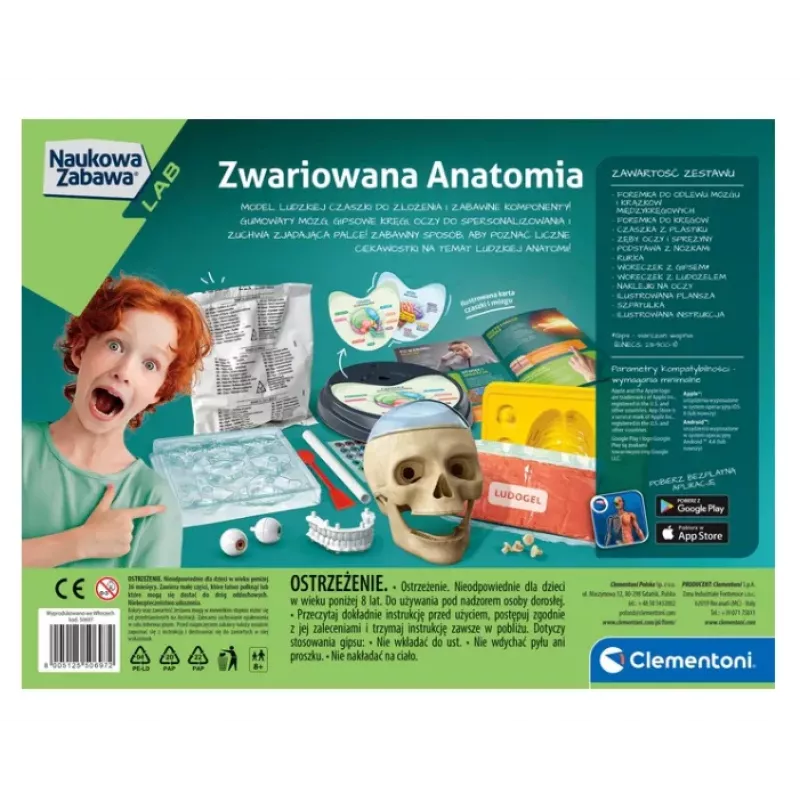 Clementoni Scientific Fun Crazy Anatomy Kit - poola keel - 50697