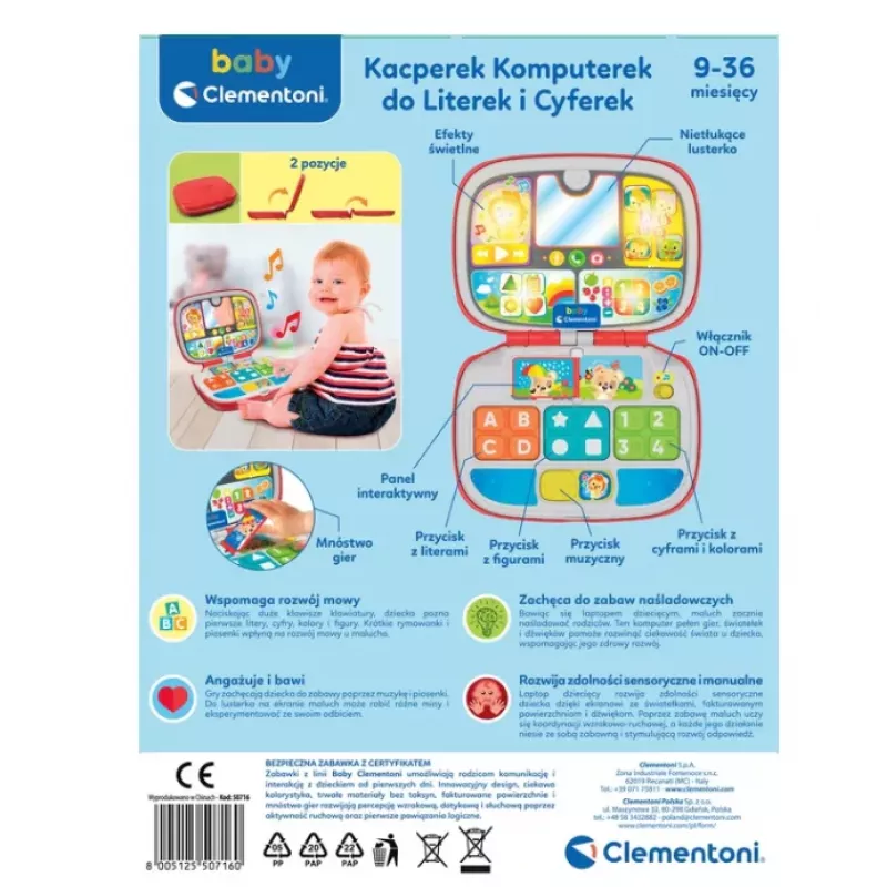 Interaktiivne sülearvuti “Little Kasper” (poola keel) Clementoni 28269