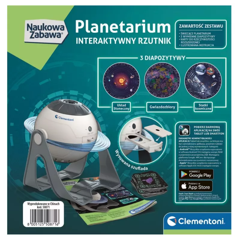 Clementoni Interaktiivne planetaariumiprojektor poola keeles 50871