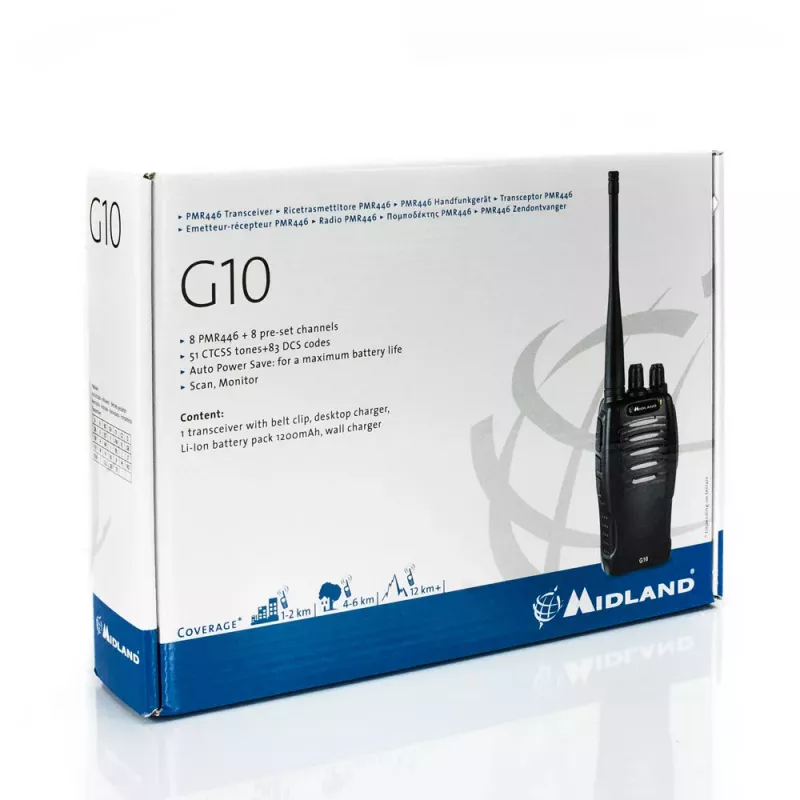 Midland G10 Pro PMR446 kahesuunaline raadio, üksikseade