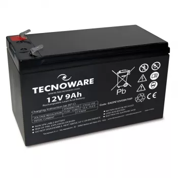 TECNOWARE 12V 9Ah suletud pliiaku Faston 6.3mm klemmidega