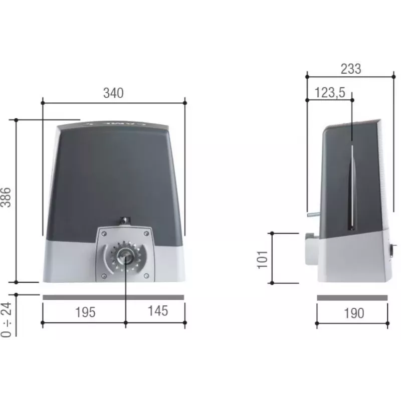 CAME BKX08AGF Brushless Sliding Gate Opener 800 kg