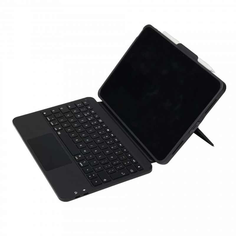 DEQSTER Prime klaviatuurikorpus iPad 10. põlvkonnale (2022) UK QWERTY must