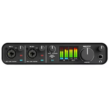 MOTU M4 USB-C heliliides – 4x4, 24-bit/192 kHz, 2 mikrofoni eelvõimendit, MIDI I/O
