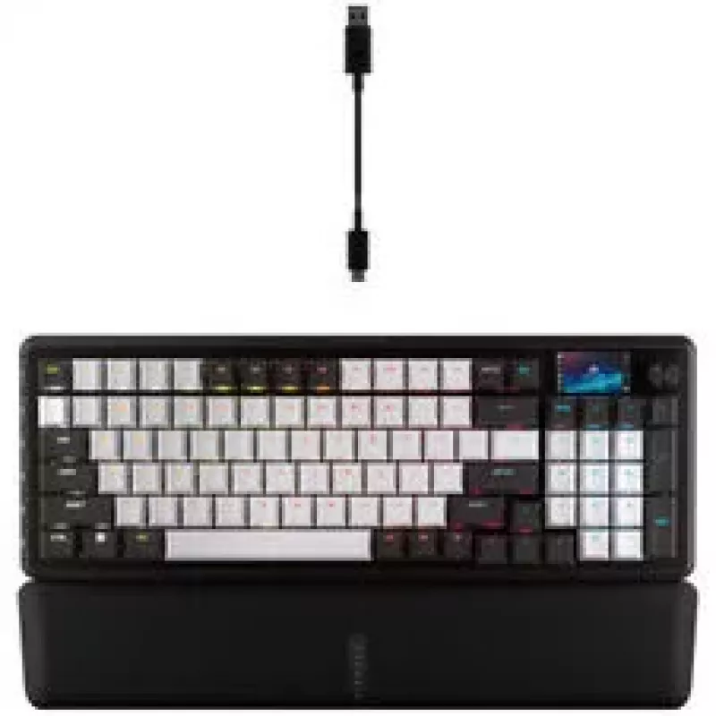 Corsair VANGUARD 96 Gaming Keyboard, Mechanical, RGB, 8000 Hz - MLX Plasma Switches, ISO (DE), Black/White