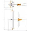 TELEVES Yagi V BIII VHF antenn, 5 elementi, 174-230 MHz, 7,5 dBi, F-tüüpi pistik, välitingimustes, must