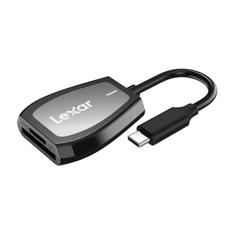 Lexar Dual-Slot SD/microSD Memory Card Reader, USB-C