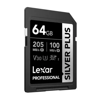 Lexar Professional SILVER PLUS SDXC 64GB mälukaart UHS-I U3 V30 A2