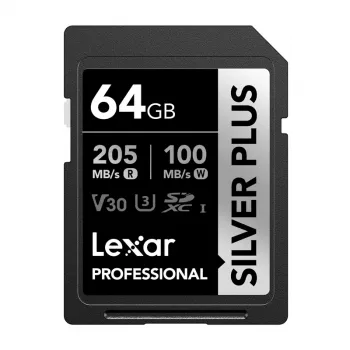 Lexar Professional SILVER PLUS SDXC 64GB mälukaart UHS-I U3 V30 A2