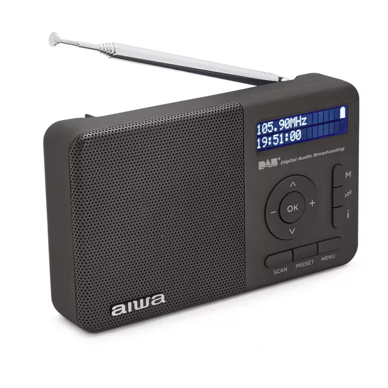 Aiwa RD-40DAB/BK Must DAB+ ja FM kaasaskantav raadio Bluetoothiga