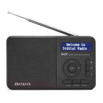 Aiwa RD-40DAB/BK Must DAB+ ja FM kaasaskantav raadio Bluetoothiga