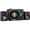Rampage RMS-G8 25W kaasaskantav Bluetooth-kõlar RGB-valgustuse, TWS-i ja FM-raadioga, must