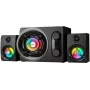 Rampage RMS-G8 25W kaasaskantav Bluetooth-kõlar RGB-valgustuse, TWS-i ja FM-raadioga, must